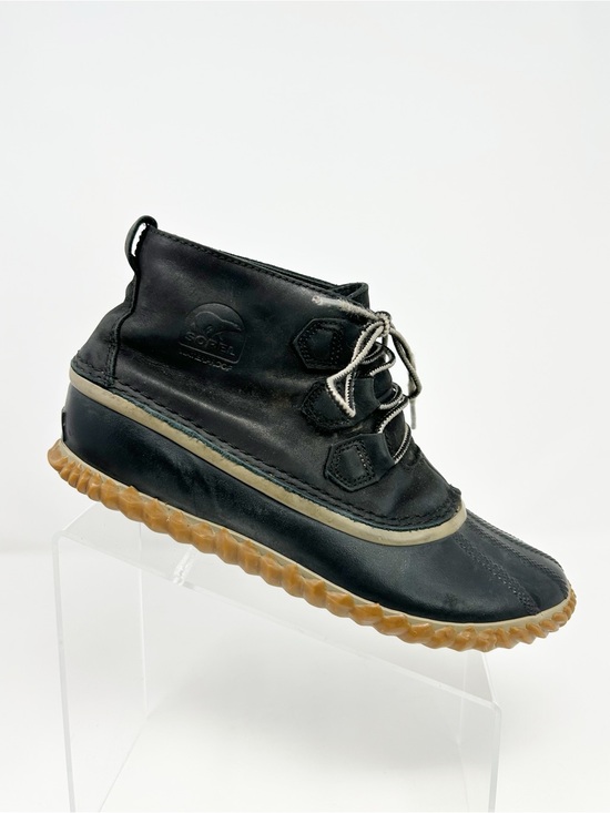 Sorel Shoes - SOREL Duck Boots Black Waterproof Lace-Up Ankle Winter Rain Shoes Size 9.5